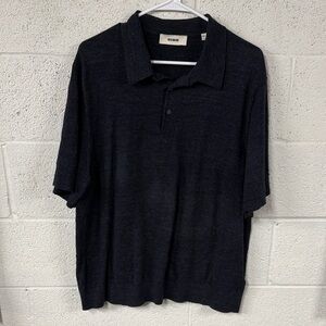 Buck Mason Navy/ Charcoal Polo Shirt